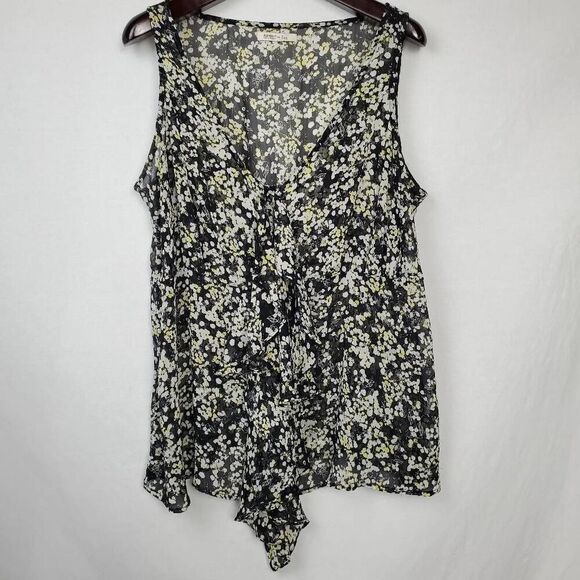 Old Navy 2X Black Floral Sheer Top - Picture 1 of 8